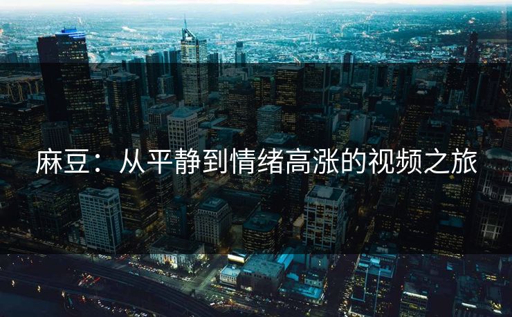 麻豆:从平静到情绪高涨的视频之旅 第1张 麻豆:从平静到情绪高涨的视频之旅 第1张