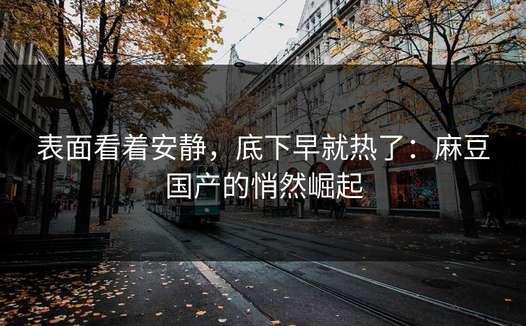 表面看着安静,底下早就热了:麻豆国产的悄然崛起 第1张 表面看着安静,底下早就热了:麻豆国产的悄然崛起 第1张